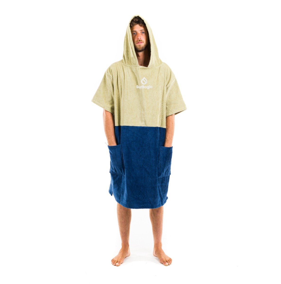 Surflogic Poncho Changing Towel - Khaki / Navy
