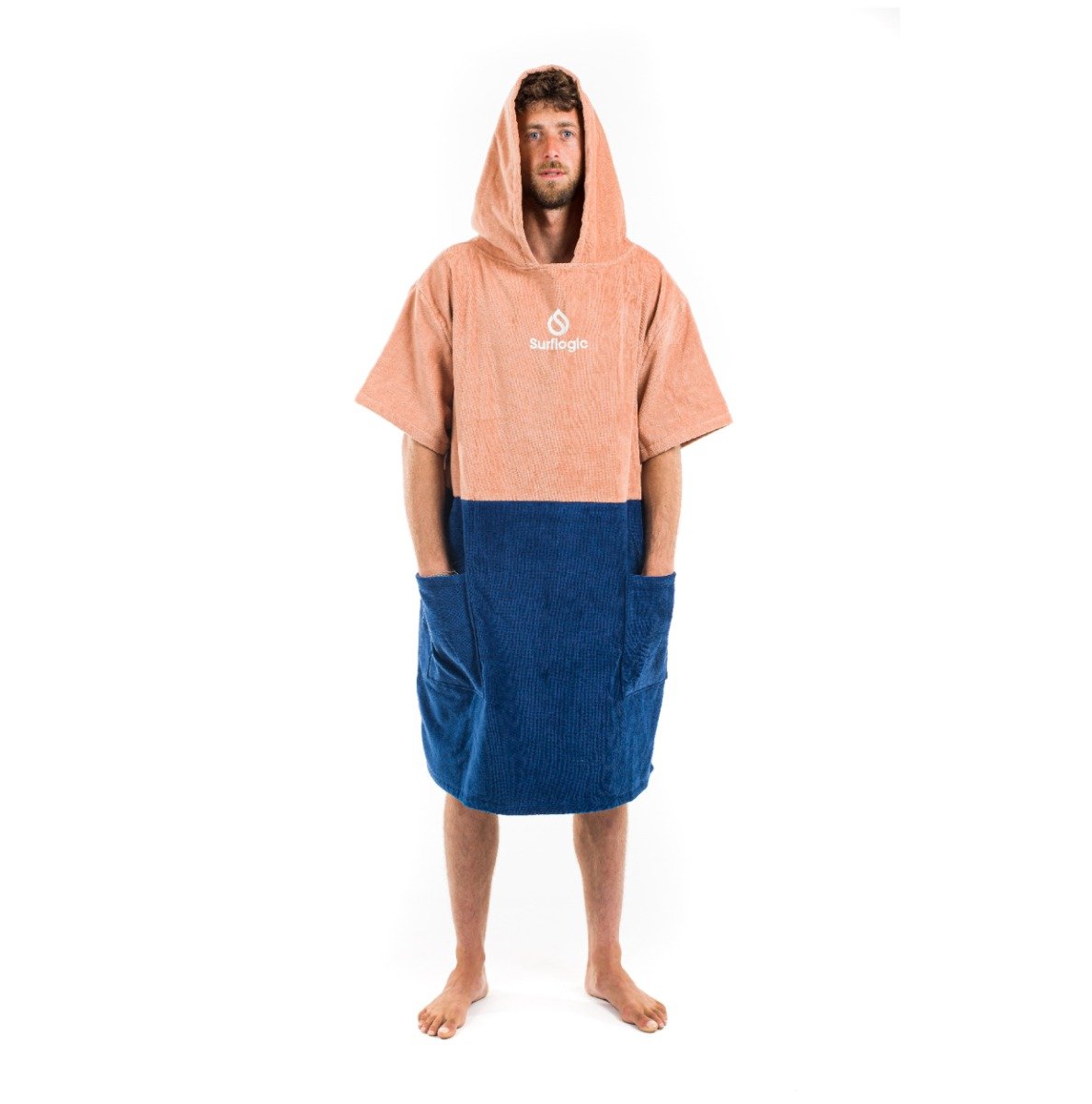 Surflogic Poncho Changing Towel - Tile / Navy