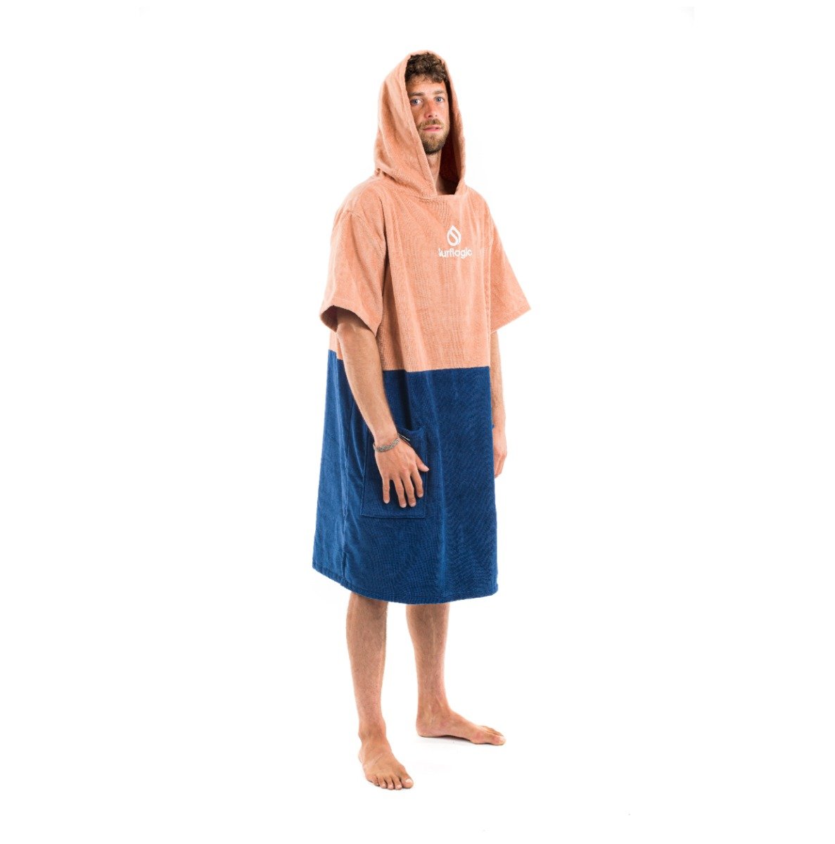 Poncho Changing Towel - Tile and Navy