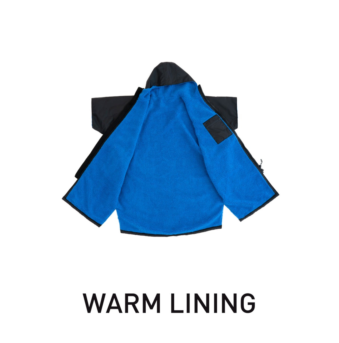 Surflogic Storm Long Sleeve Changing Robe - Black - open 