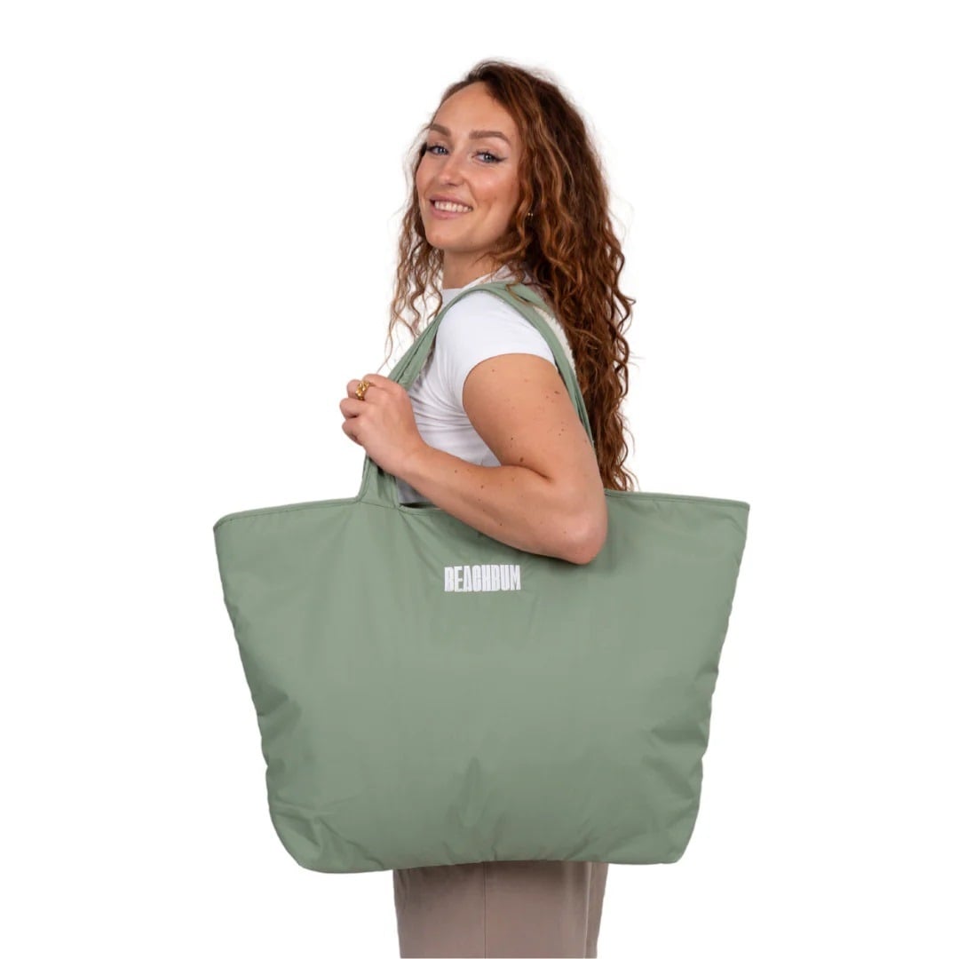Beachbum Recycled Reversible Tote Bag - Mint Green