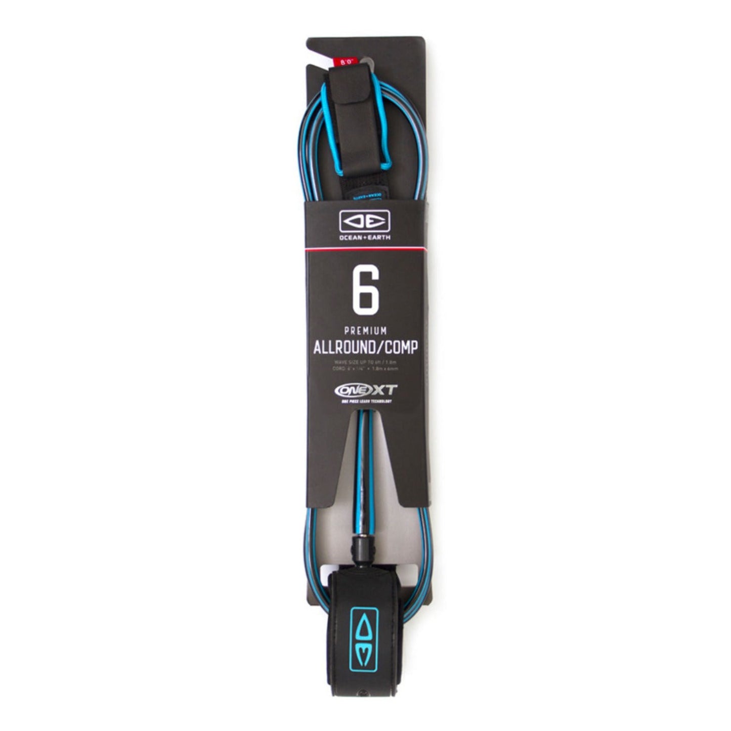 Ocean & Earth OneXT All Round/Comp 6ft 0 Surfboard Leash - Blue