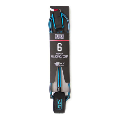 Ocean & Earth OneXT All Round/Comp 6ft 0 Surfboard Leash - Blue