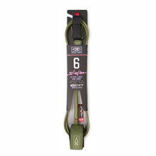 Ocean & Earth 6ft Slimline One-XT Lightweight Comp Surf Leash - Olive
