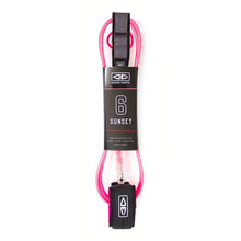 Ocean and Earth Sunset Moulded 6ft Leash in Pink - Full View