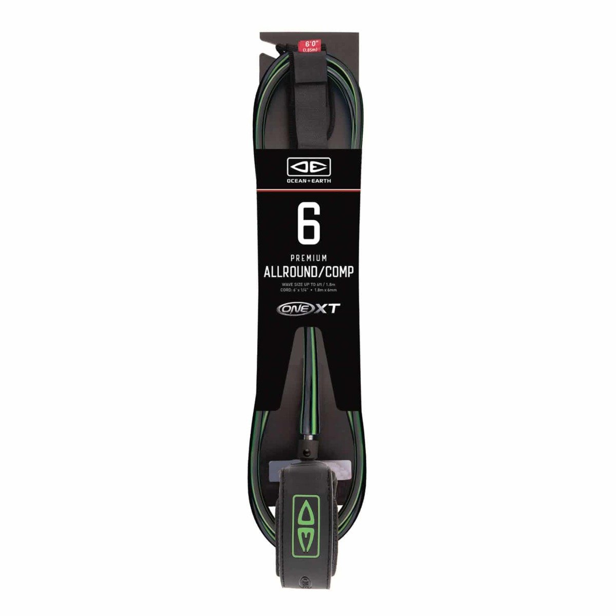 Ocean & Earth OneXT All Round/Comp 6ft Surfboard Leash