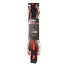 Ocean and Earth Regular Moulded 6ft Surf Leash in Coral - Full View
