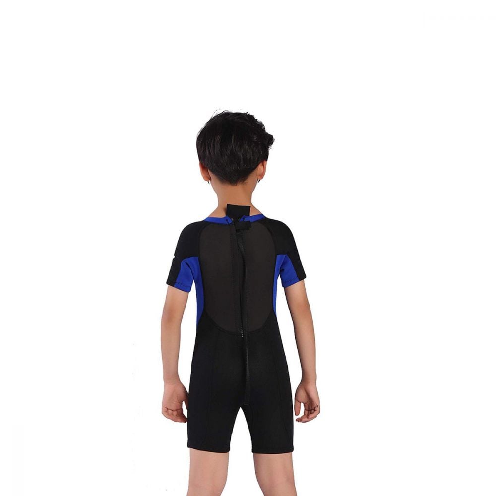 Cressi Smoby Junior Shorty Wetsuit 2021 - Black/Blue - Back