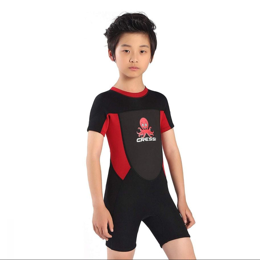 Cressi Smoby Junior Shorty Wetsuit 2021 - Black/Red - Front