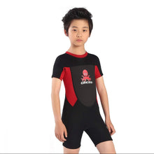 Cressi Smoby Junior Shorty Wetsuit 2021 - Black/Red - Front