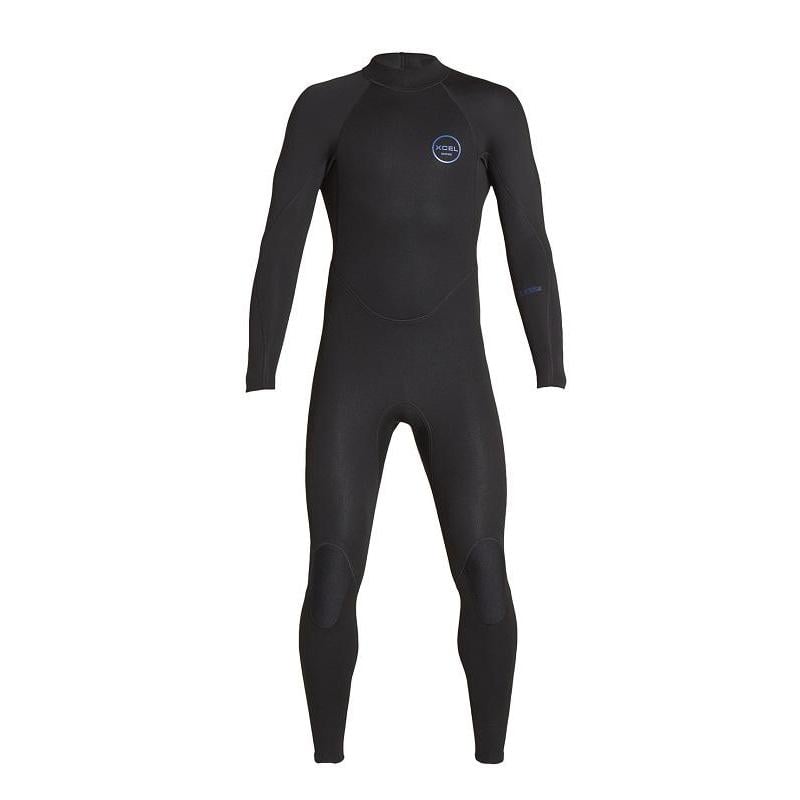Xcel Axis 3/2mm Men's Flatlock Back Zip Wetsuit - Black