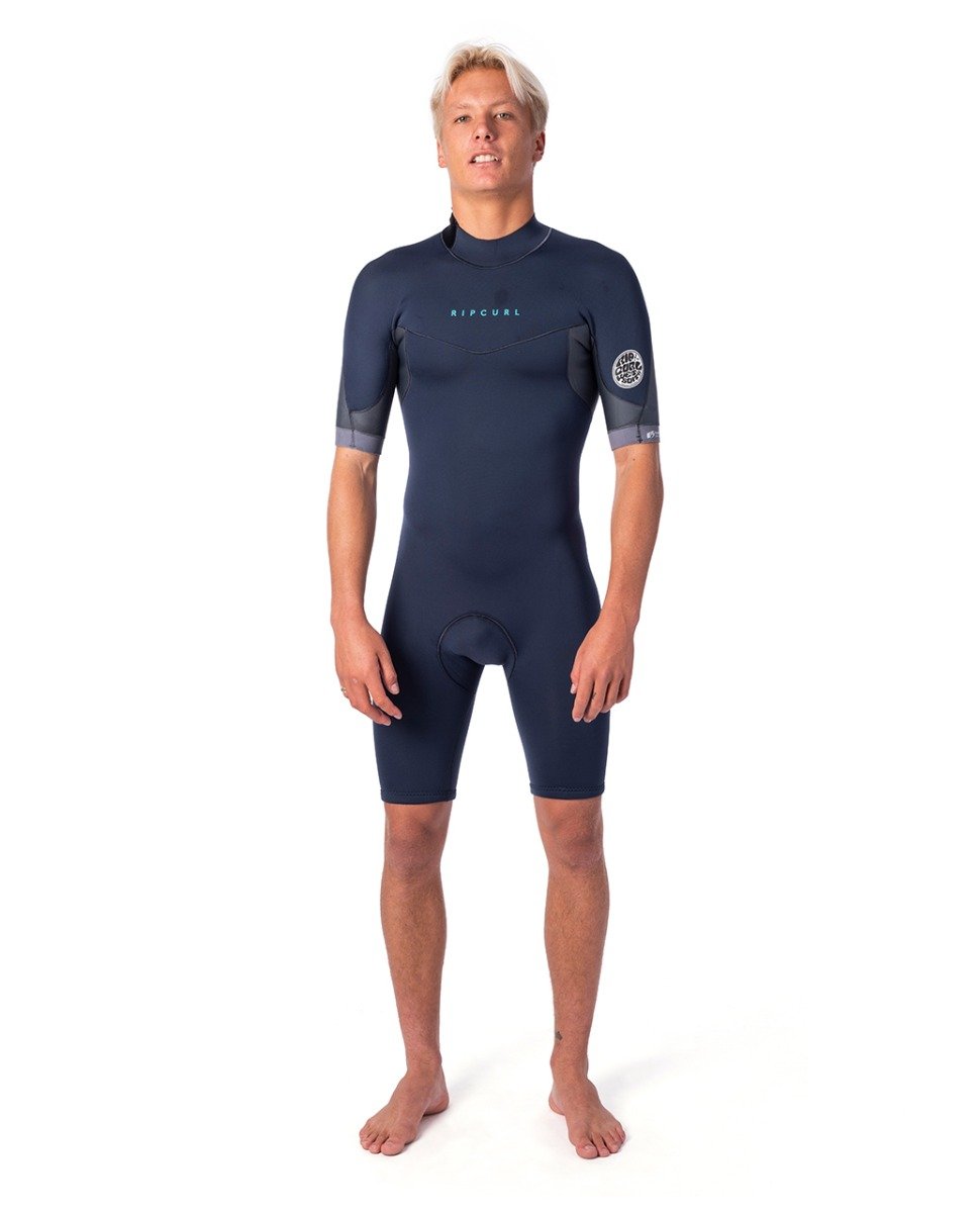 Rip Curl Dawn Patrol 2mm Mens Shorty Wetsuit 2021 - Slate - Front