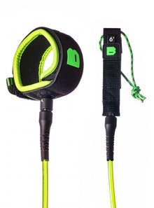 Bulldog 8ft0 Ankle Surf Leash - Black/Lime