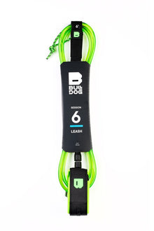 Bulldog 8ft0 Ankle Surf Leash - Black/Lime