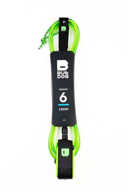 Bulldog 8ft0 Ankle Surf Leash - Black/Lime