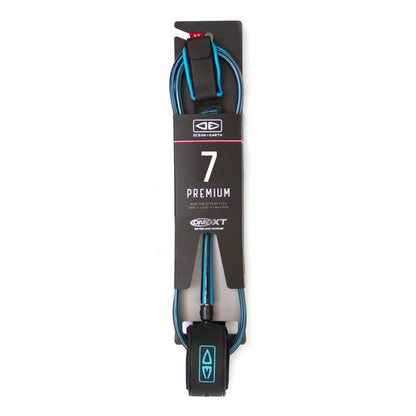 Ocean & Earth 7ft One-XT Premium Surf Leash 2021 - Black/Blue