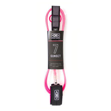 Ocean and Earth Sunset Moulded 7ft Leash in Pink - Full View