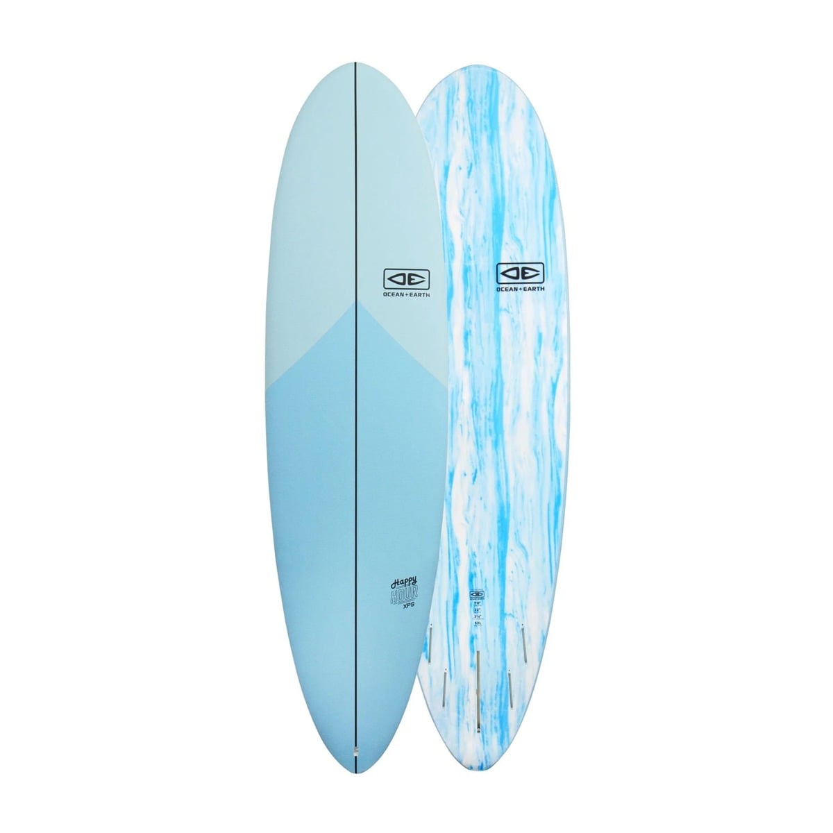 Ocean and Earth Happy Hour Epoxy 7ft0 Soft Surfboard in Sky Blue