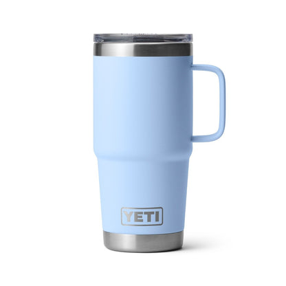Yeti Rambler 20oz Travel Mug with StrongHold Lid in Big Sky Blue