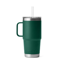 Yeti Rambler 25oz Insulated Straw Mug - Black Forest Green