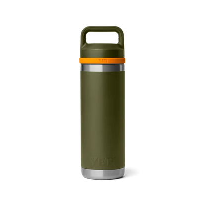 Yeti Rambler 18oz Insulated Bottle with Chug Cap 2.0 - Olive/King Crab Orange