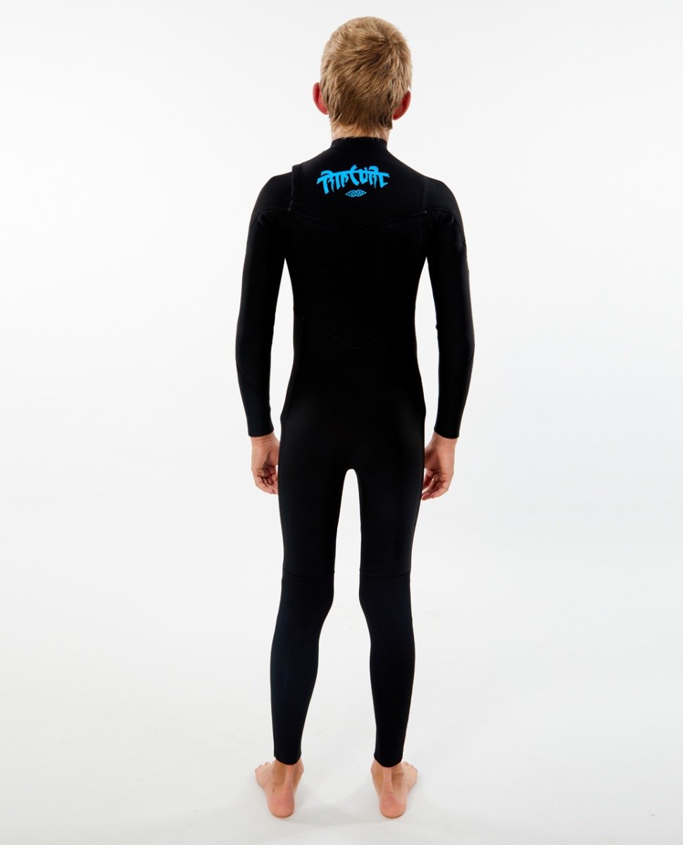 Rip Curl Dawn Patrol Junior Boys 3/2mm Chest Zip Wetsuit 2021 - Back
