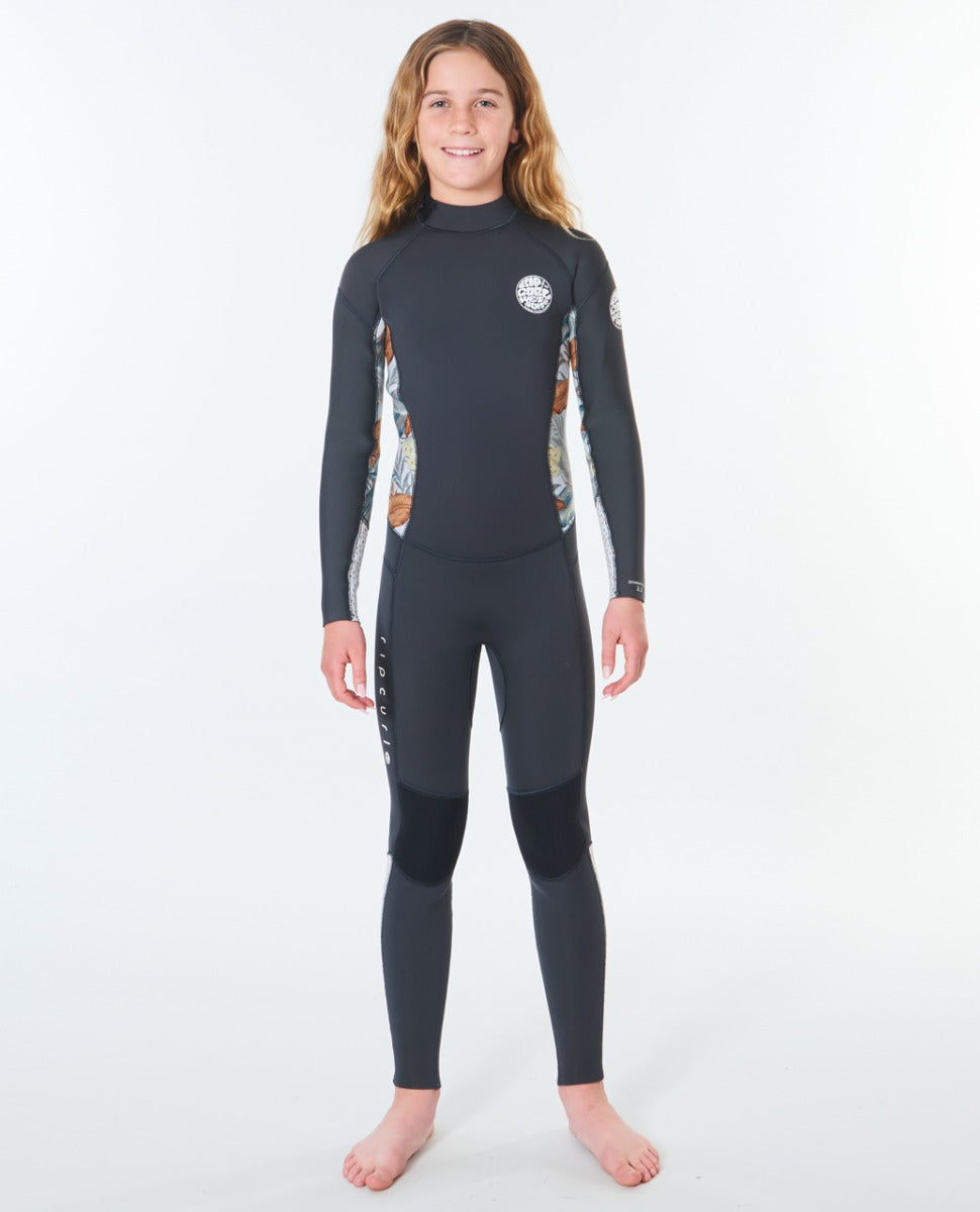 Rip Curl Dawn Patrol 3/2mm Junior Girls Wetsuit 2021 - Charcoal