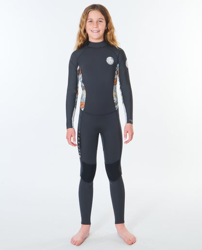 Rip Curl Dawn Patrol 3/2mm Junior Girls Wetsuit 2021 - Charcoal