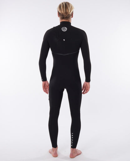 Rip Curl E Bomb 3/2mm Mens Zip Free Wetsuit  - Black - Back
