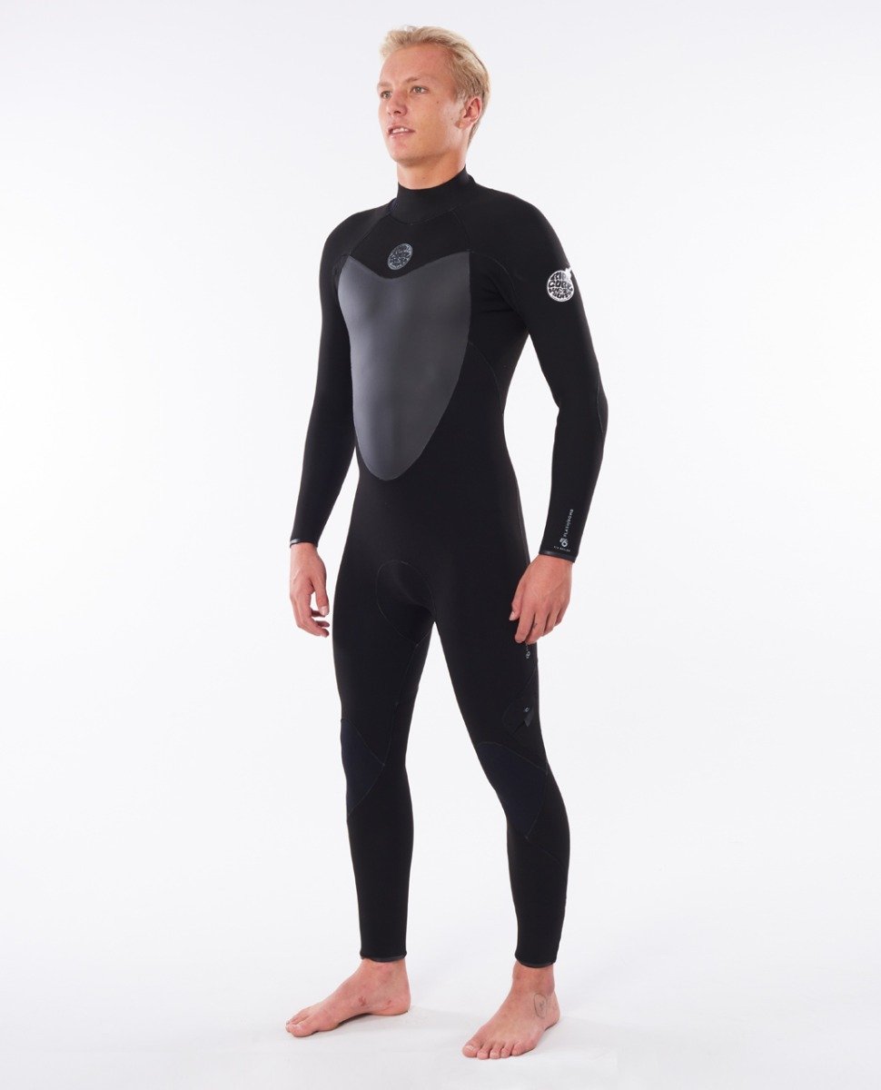Rip Curl Mens Flashbomb 43GB Back Zip Wetsuit 2021 - Black - Side View
