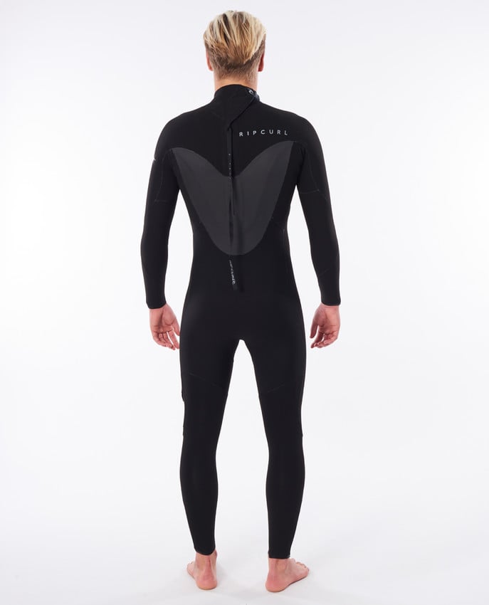 Rip Curl Mens Flashbomb 43GB Back Zip Wetsuit 2021 - Black - Back View
