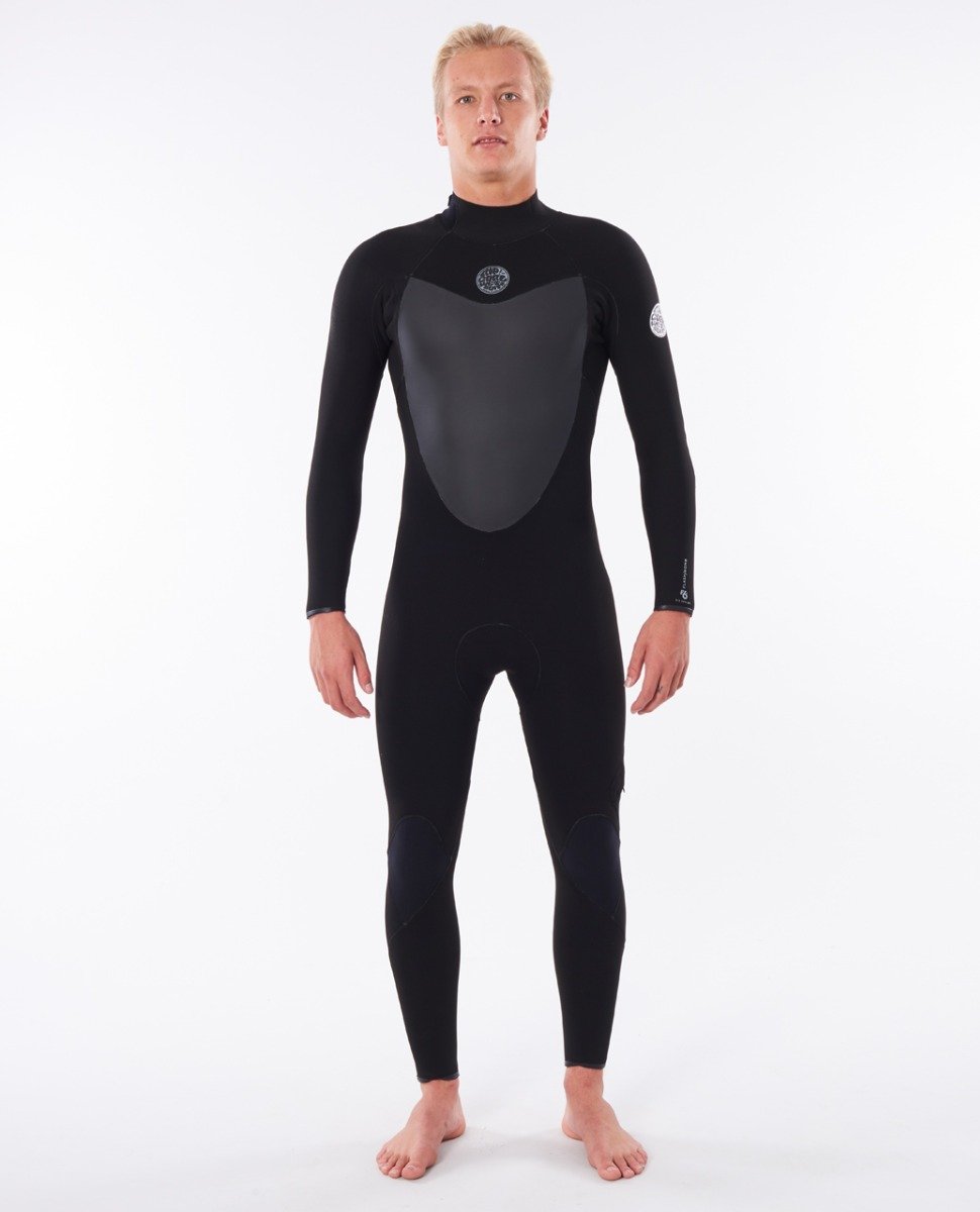 Rip Curl Mens Flashbomb 43GB Back Zip Wetsuit 2021 - Black - Front View