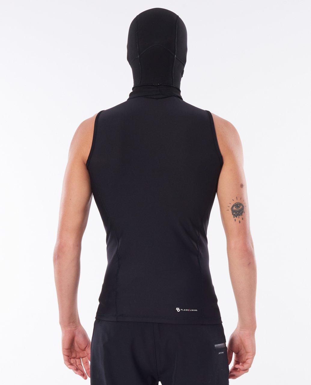 mens black wetsuit hood
