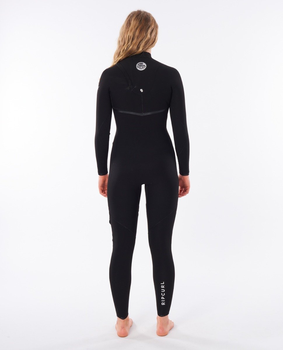 Rip Curl E Bomb 3/2mm Womens Zip Free Summer Wetsuit - Black - Back