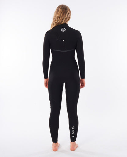 Rip Curl E Bomb 3/2mm Womens Zip Free Summer Wetsuit - Black - Back