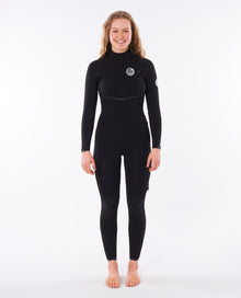 Rip Curl E Bomb 3/2mm Womens Zip Free Summer Wetsuit - Black - Front