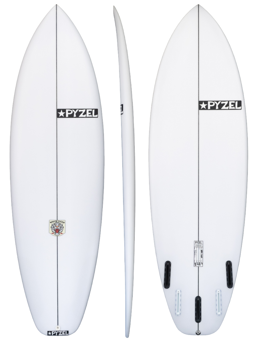 Pyzel White Tiger Fun Performance Surfboard in White