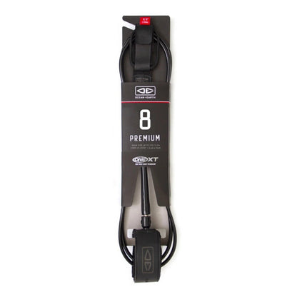 Ocean & Earth Premium OneXT 8ft Surfboard Leash - Black