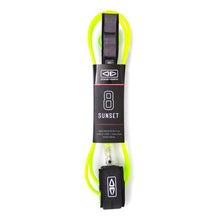 Ocean & Earth 8ft Sunset Surfboard Leash - Lime - Full View