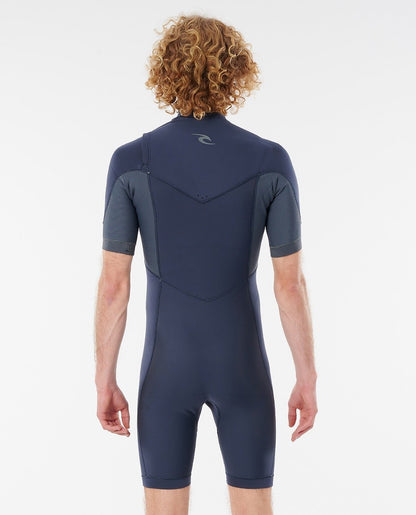 Rip Curl Mens Dawn Patrol 2.2mm Shorty Wetsuit 2021 - Slate - Back