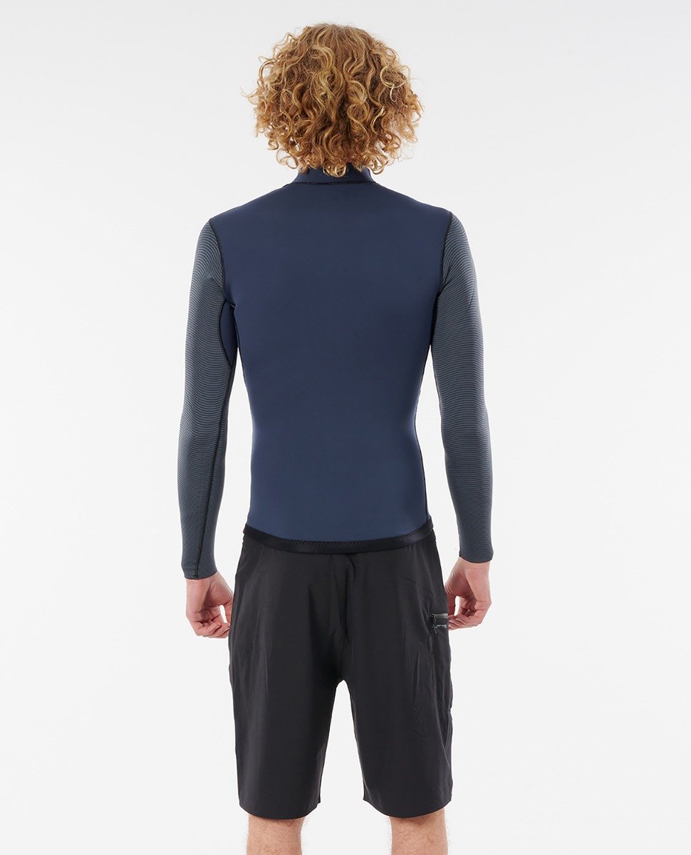 Rip Curl Mens Dawn Patrol Reversible 1.5mm Long Sleeve Wetsuit Jacket 2021 - Slate - Side 1 Back View