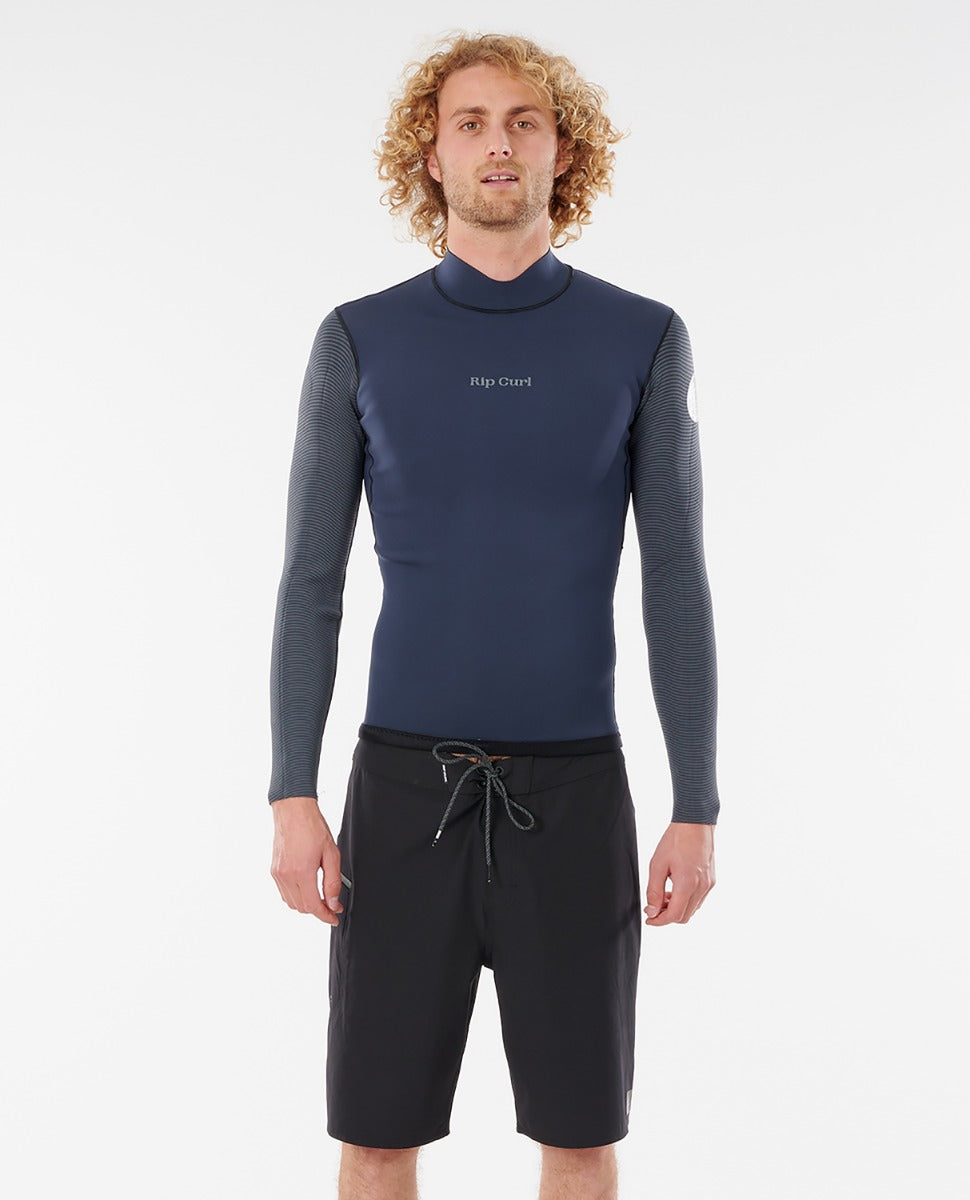 Rip Curl Mens Dawn Patrol Reversible 1.5mm Long Sleeve Wetsuit Jacket 2021 - Slate - Side One Front