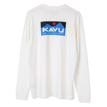 Kavu Long-Sleeved Etch Art Mens T-Shirt in Off White