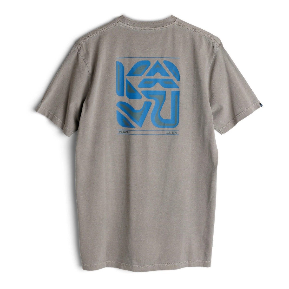 Kavu Cubed Mens T Shirt in Greige