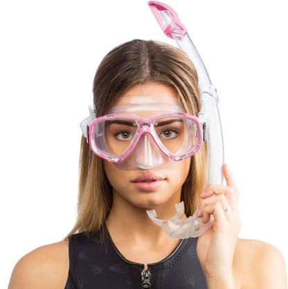 Cressi Perla + Mexico Mask and Snorkel Combo girl pink colour 