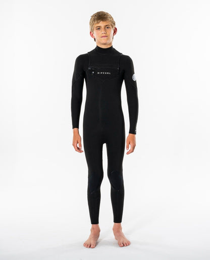 Rip Curl Junior Dawn Patrol 5/3mm Chest Zip Winter Wetsuit in Black
