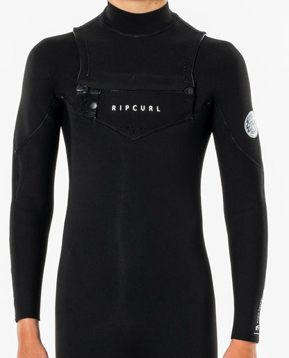 Rip Curl Junior Dawn Patrol 5/3mm Chest Zip Winter Wetsuit 2024 - Black