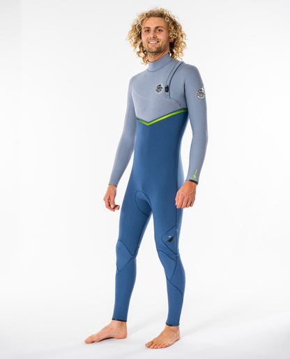 Rip Curl E-Bomb Zip Free 3/2mm Wetsuit 2023 - Blue Grey