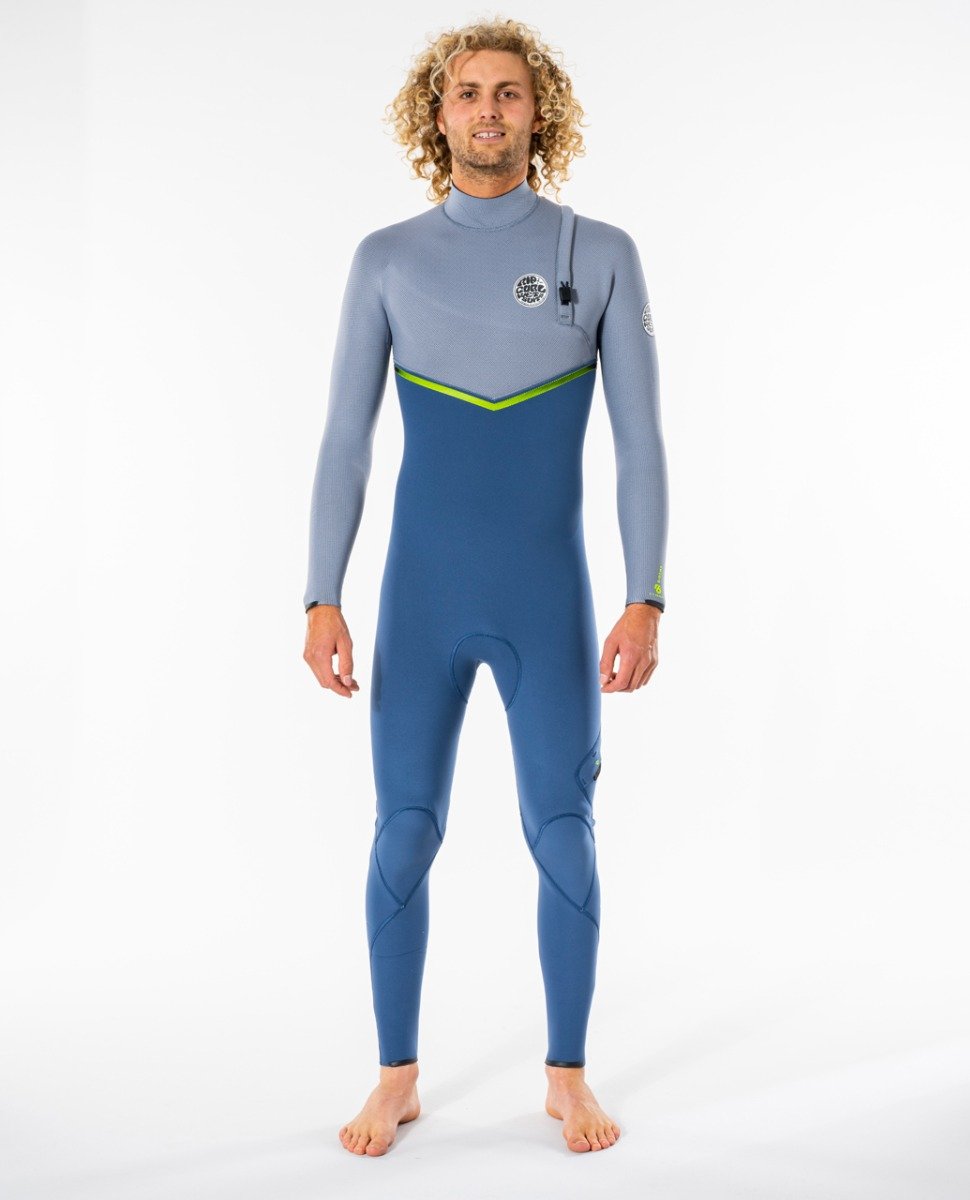 Rip Curl E Bomb Zip Free 3/2mm Wetsuit in Blue Grey