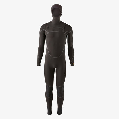Patagonia R3 Yulex Mens Front Zip Hooded Wetsuit - Black - Front